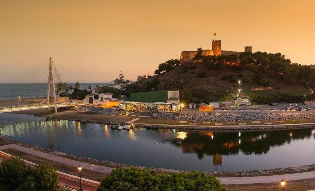 Sohail Castle in Fuengirola at sunset